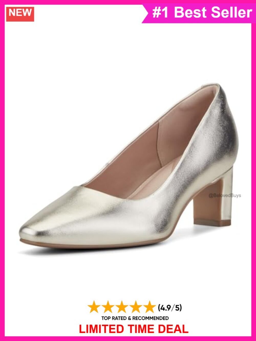 Rockport Total Motion Merida Block Heel Pump 2.25 in. Square Toe